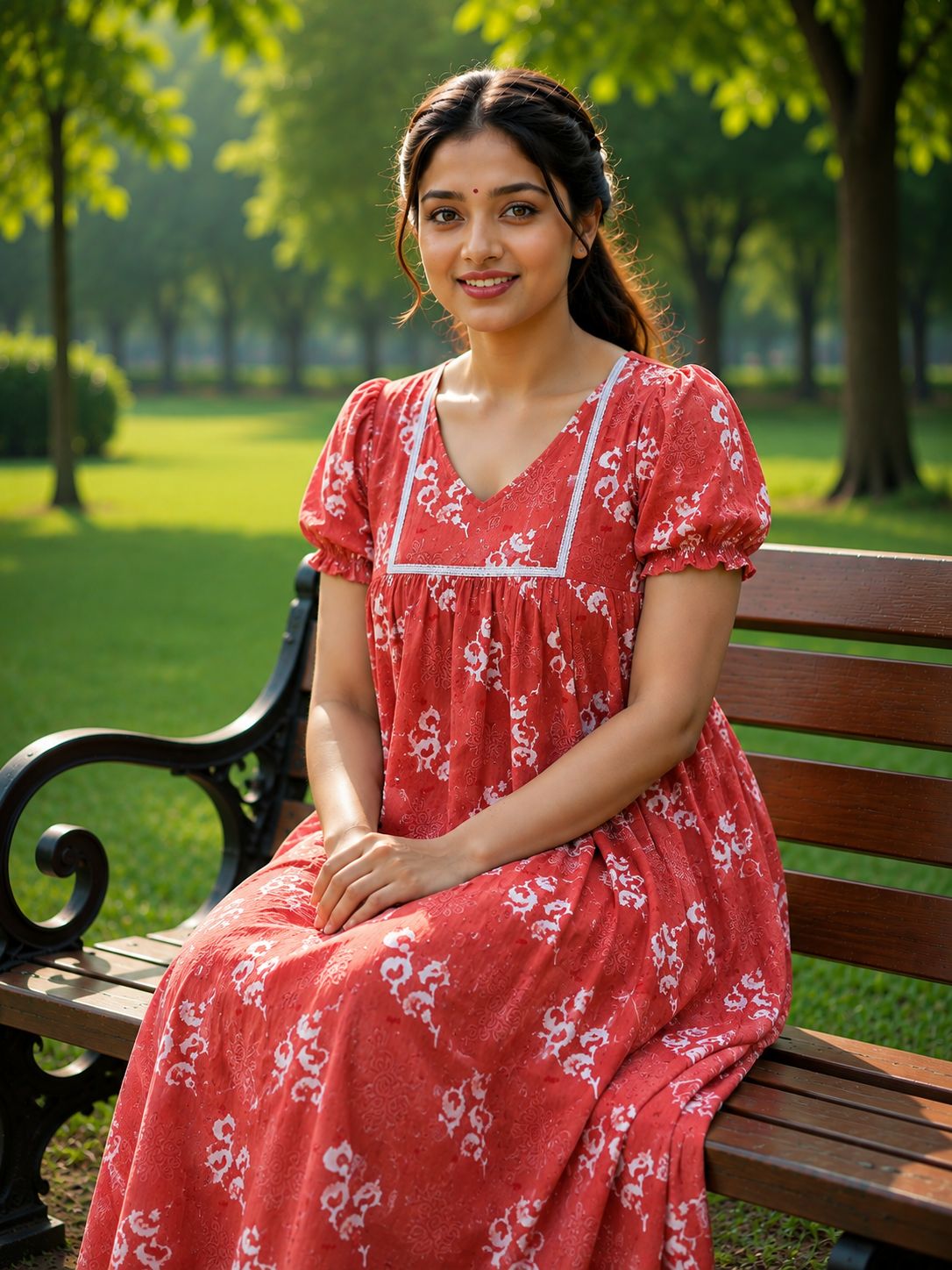 Stylish Free Size Printed Pure Cotton Nighty, Breathable Fabric, Relaxed Fit Night Gown