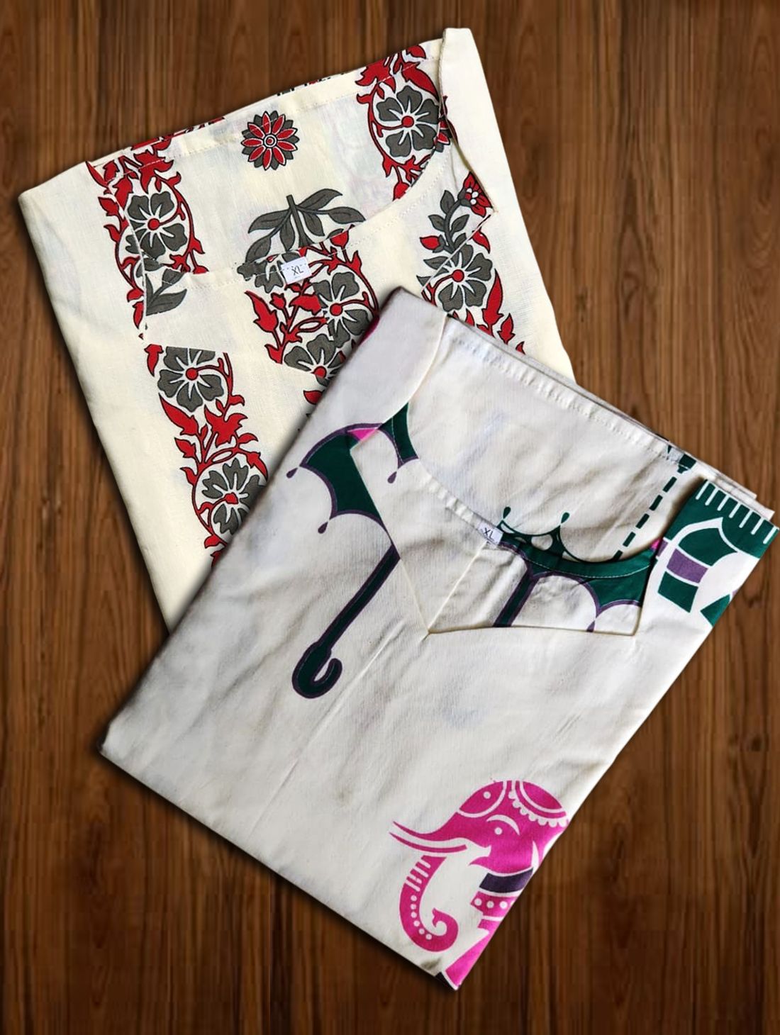 Cutique Fashion Women's Pure Cotton Printed Kurti With Lining Combo Offer image 2