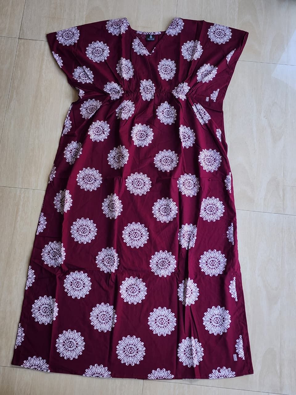 Cutique Free Size Cotton Kaftan Nighty For Women | Kaftan Maxi | Kaftan Night Gowns | Stylish Cotton Nighty For Women image 3