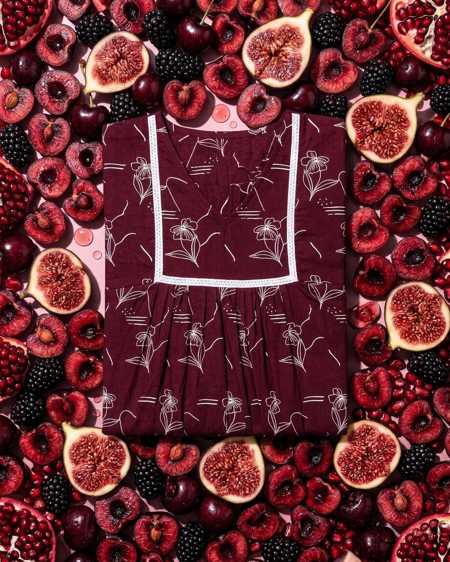 Stylish Free Size Printed Pure Cotton Nighty, Breathable Fabric, Relaxed Fit Night Gown image 3