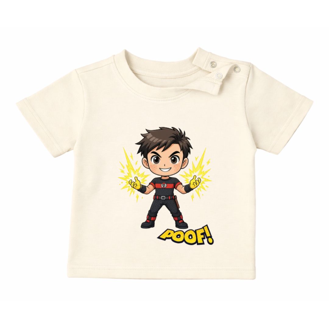 Worry-free Fashion Tee | Quick-dry Stain-resistant | Superboy Print | White | 3-5Y