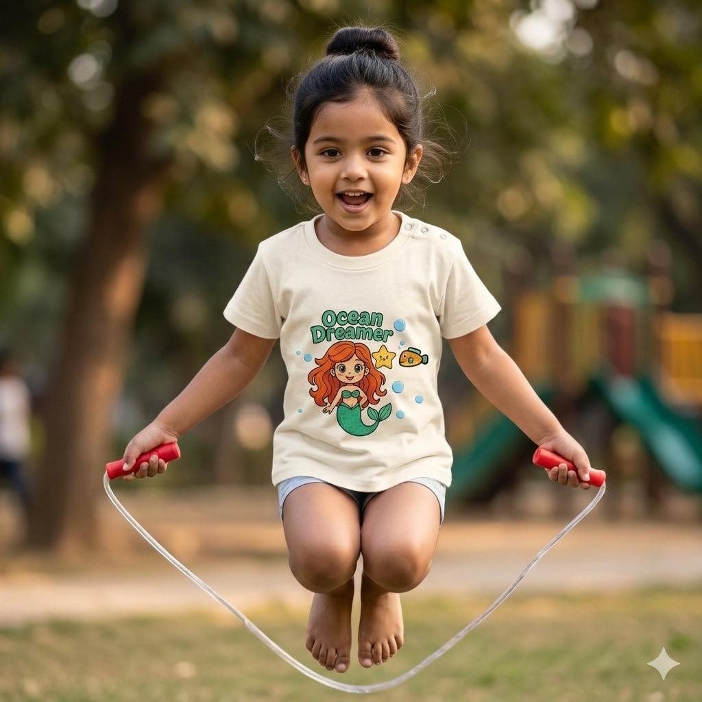Fashionable Supergirl Tee | Stain-free Sweat-wicking | White | Fashion Collection | 3-5Y image 2