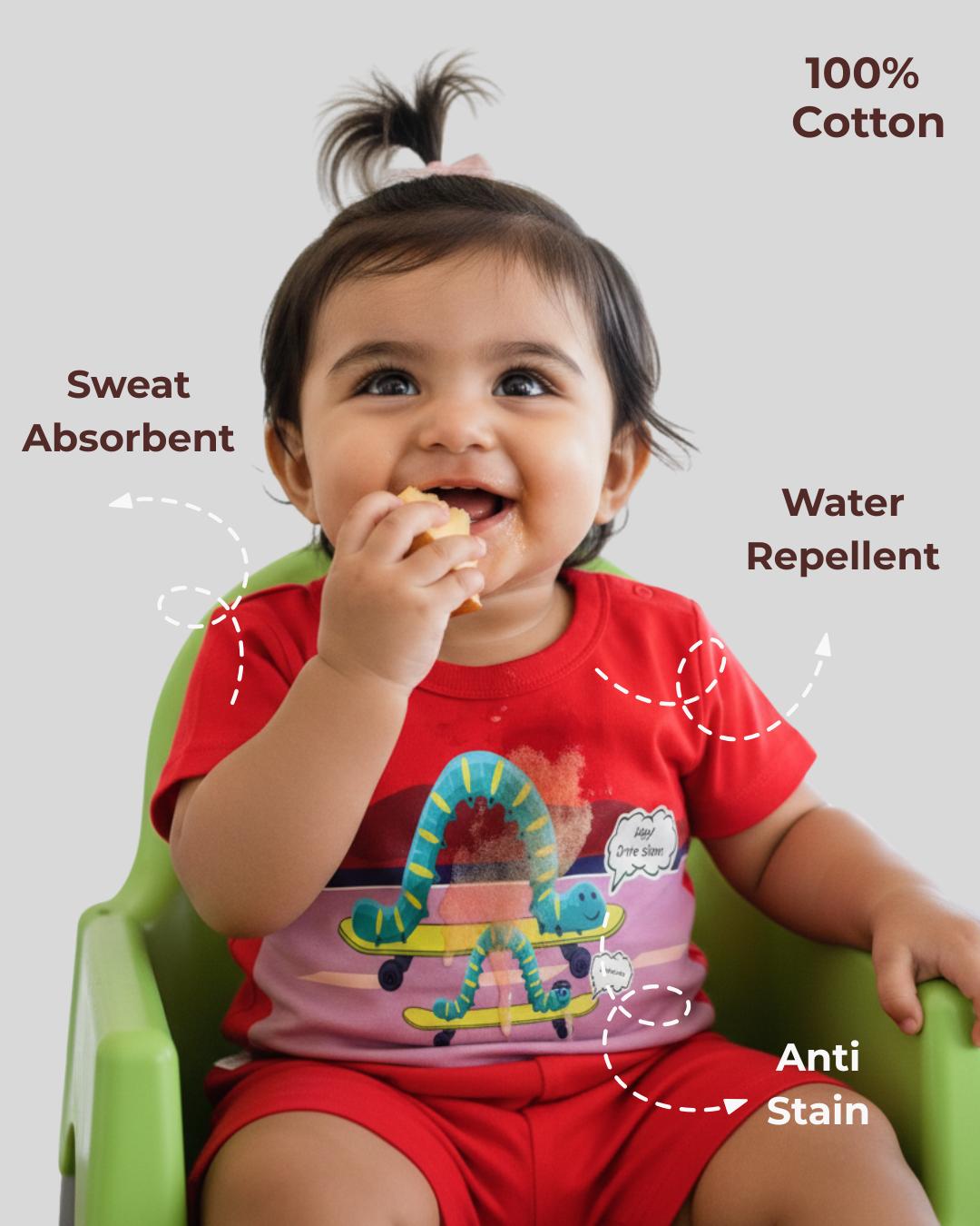 Mess-proof Natural Cotton Unisex Baby & Kids Co-ord Set (0‚3 Years)