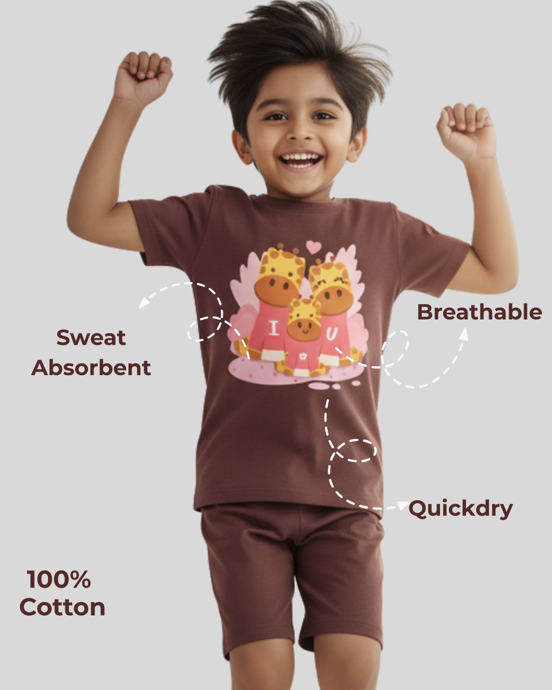 Mess-proof Natural Cotton Baby & Kids Co-ord Set (0‚5 Years)