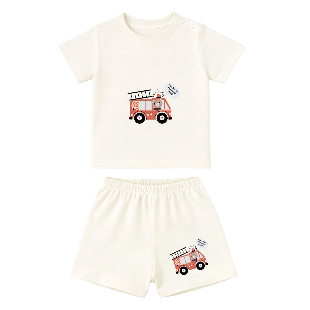 Soft & Comfortable Natural Cotton Unisex Baby & Kids Co-ord Set (0‚5 Years) image 2