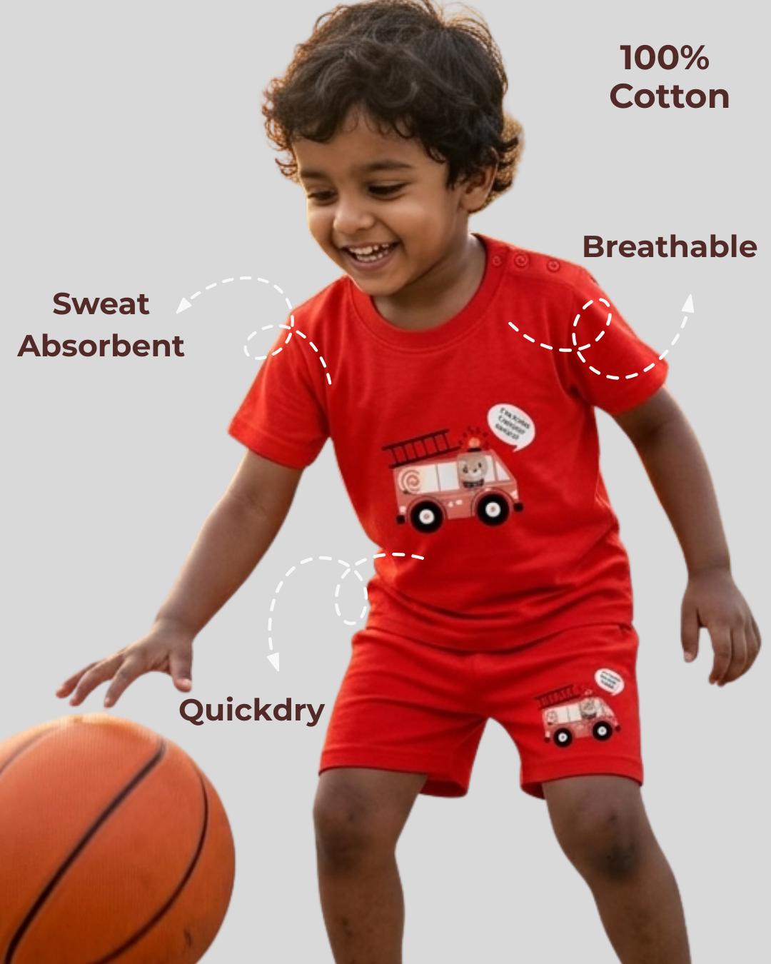 Soft & Comfortable Natural Cotton Unisex Baby & Kids Co-ord Set (0‚5 Years)