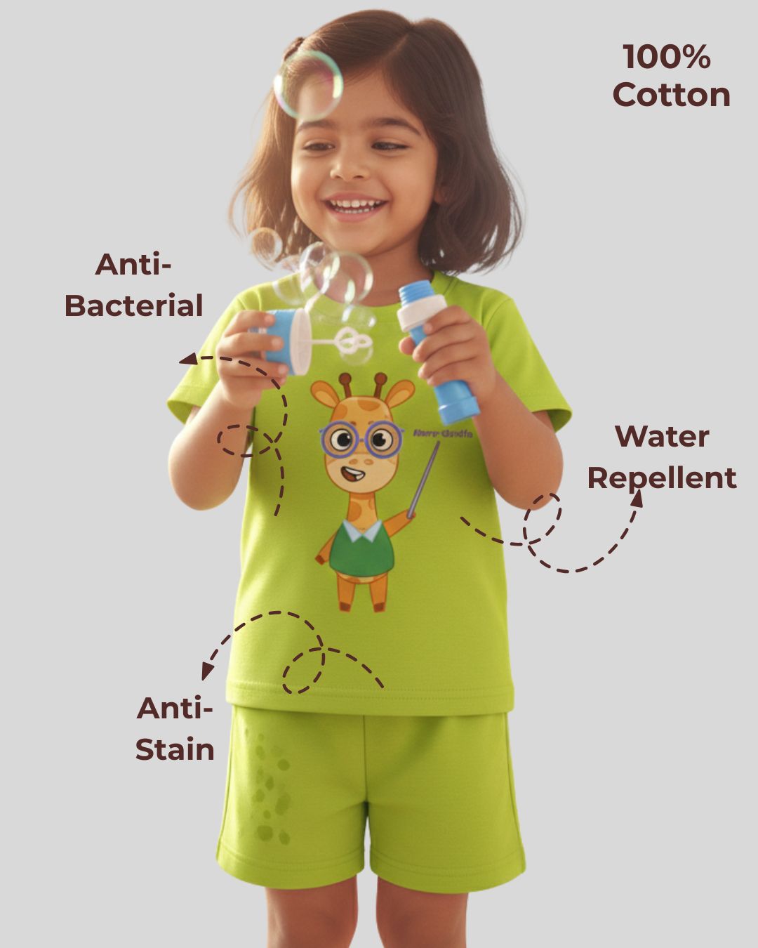 Worry-free Natural Cotton Unisex Baby & Kids Co-ord Set (0‚5 Years)