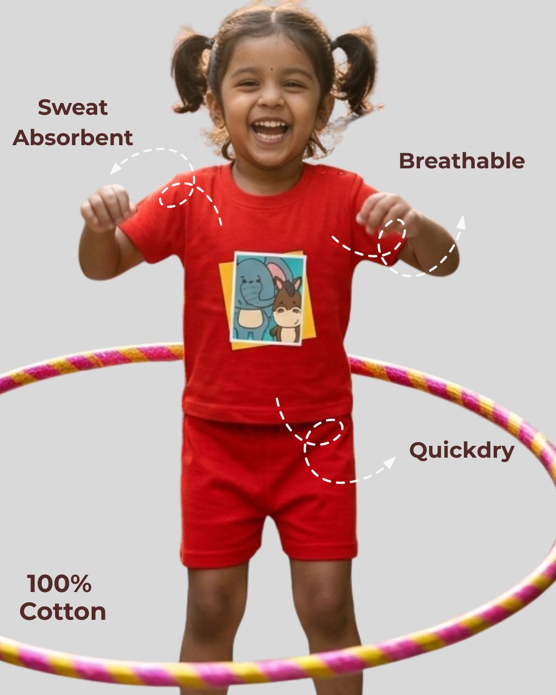 Flexible Fit Natural Cotton Unisex Baby & Kids Co-ord Set (0‚3 Years)