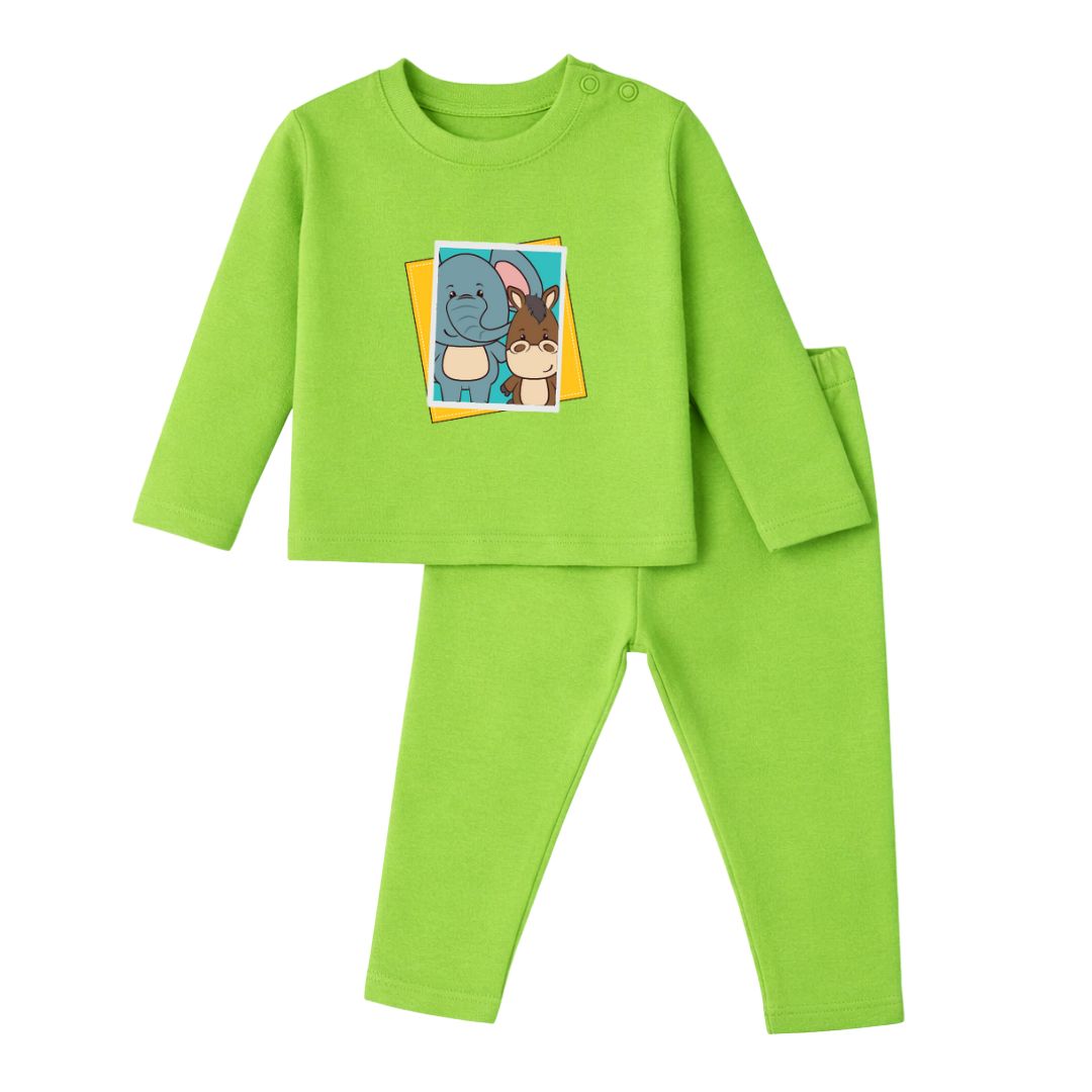 Soft & Comfortable Natural Cotton Unisex Baby & Kids Co-ord Set (0‚5 Years) image 2
