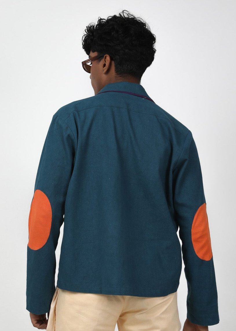 Crystal Teal Panel Shacket-unisex image 4
