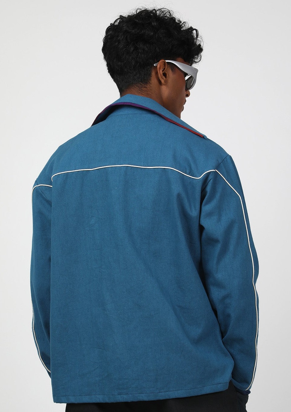Sapphire Cream Piped Shacket-unisex image 2