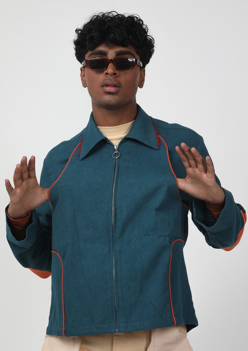 Crystal Teal Panel Shacket-unisex image 5