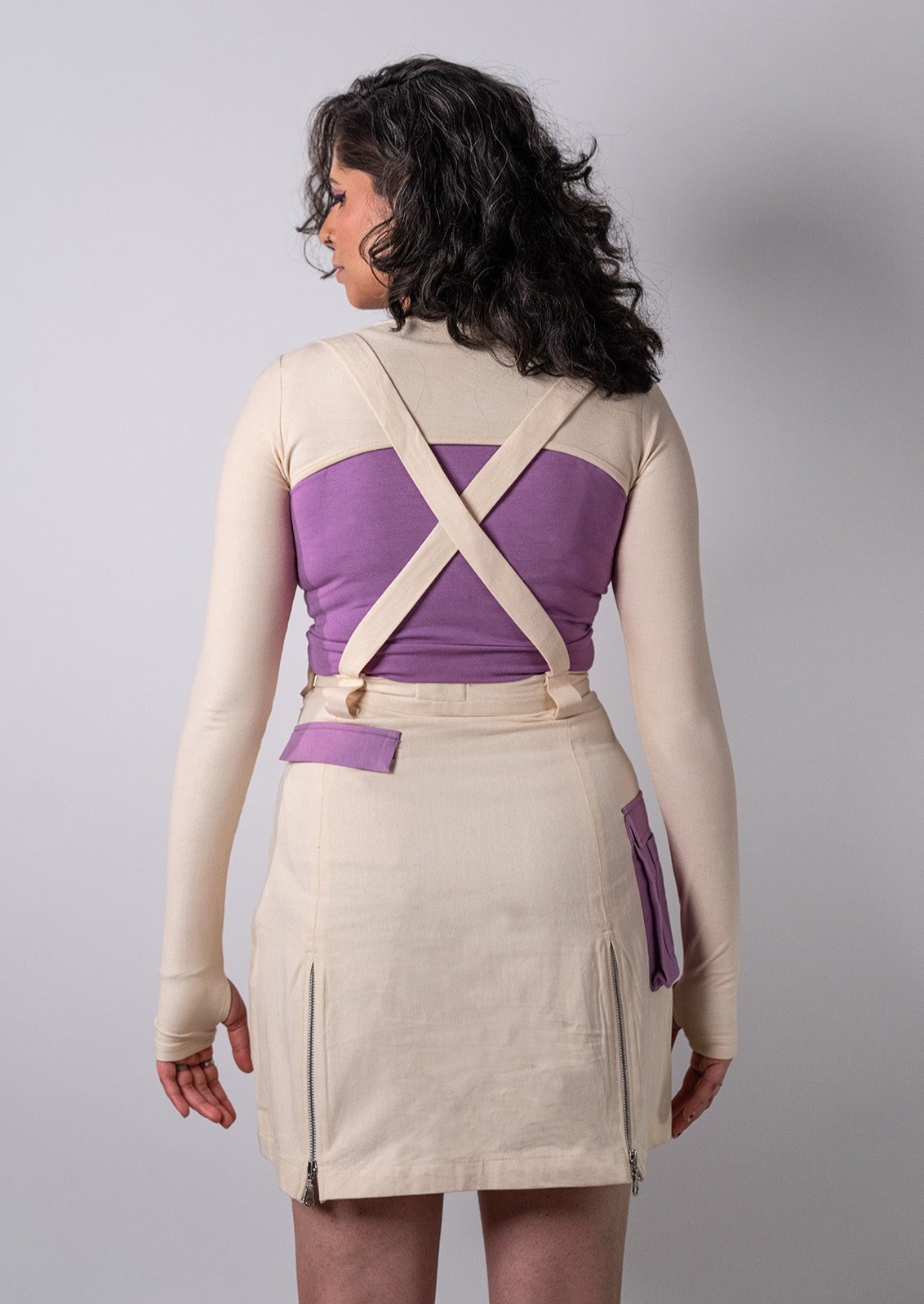 Cloudy Plum Belted Dress image 4