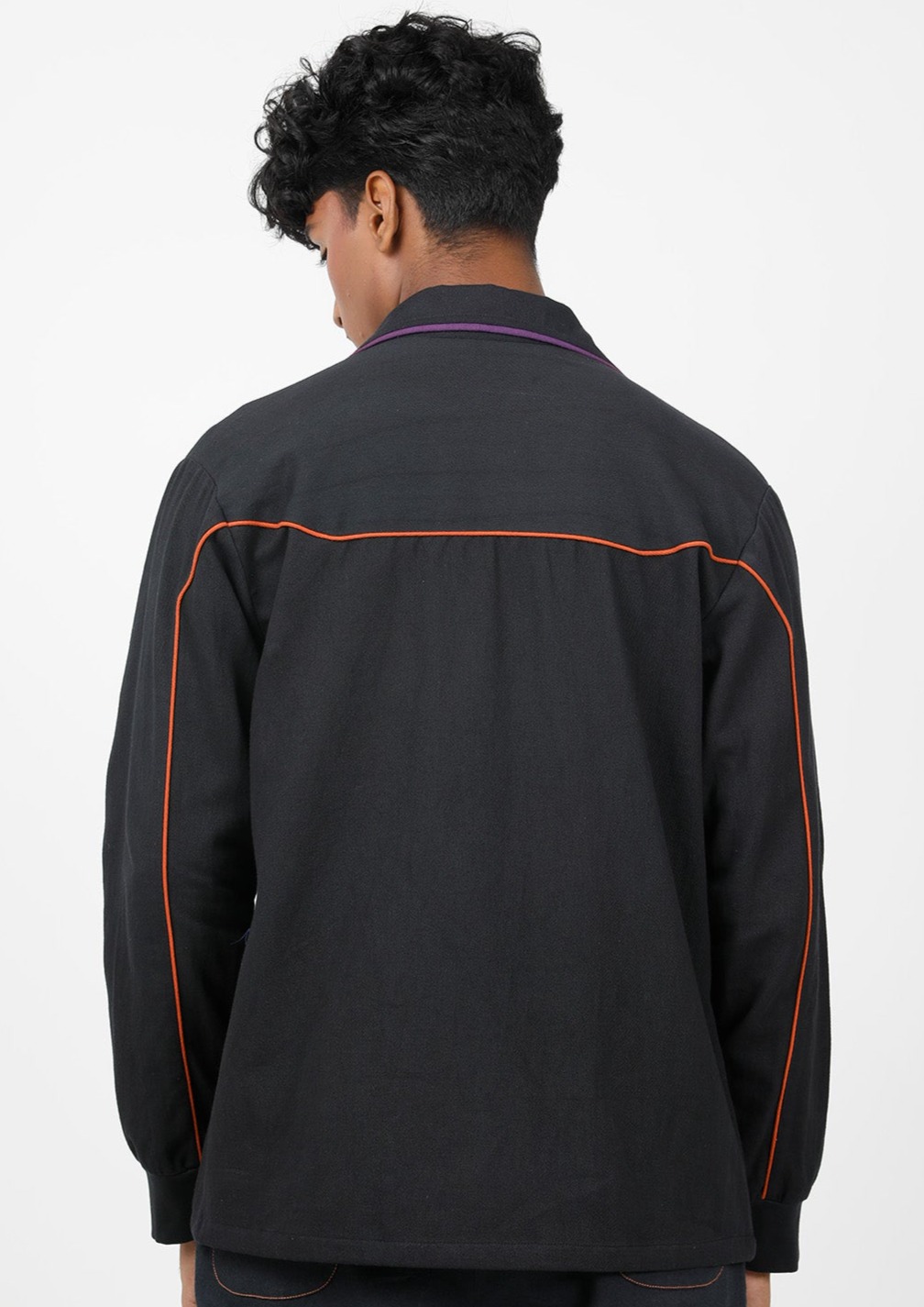 Charcoal Citrus Piped Shacket-unisex image 4