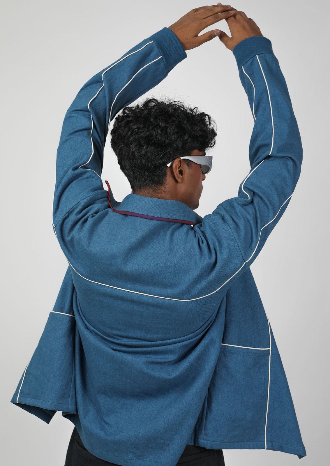 Sapphire Cream Piped Shacket-unisex image 6