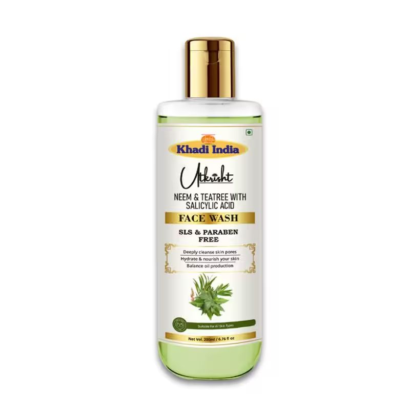 Utkrisht Khadi Neem & Tea Tree Face Wash Gentle Anti-acne Wash, Removes Impurities & Excess Oil - 200ML