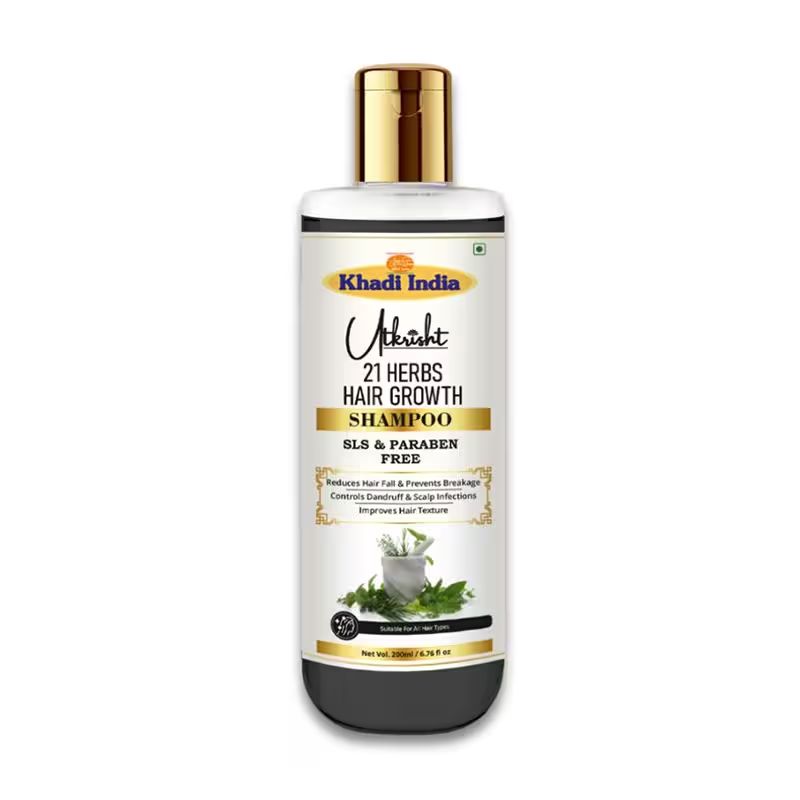 Utkrisht Khadi 21 Herbs Hair Shampoo - Nourishing Herbal Formula For Thicker, Healthier Hair Growth-200ml