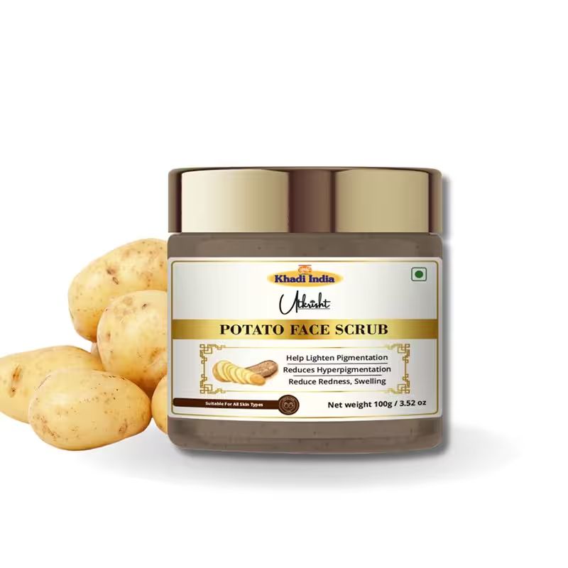 Utkrisht Khadi Potato Face Scrub For Glowing Skin & Acne Control- 100GM