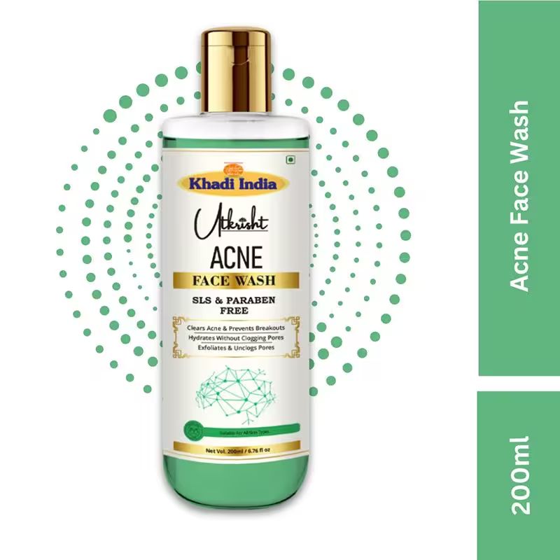 Utkrisht Khadi Acne Face Wash For Acne, Breakouts, Pimple And Oil Control- 200ML