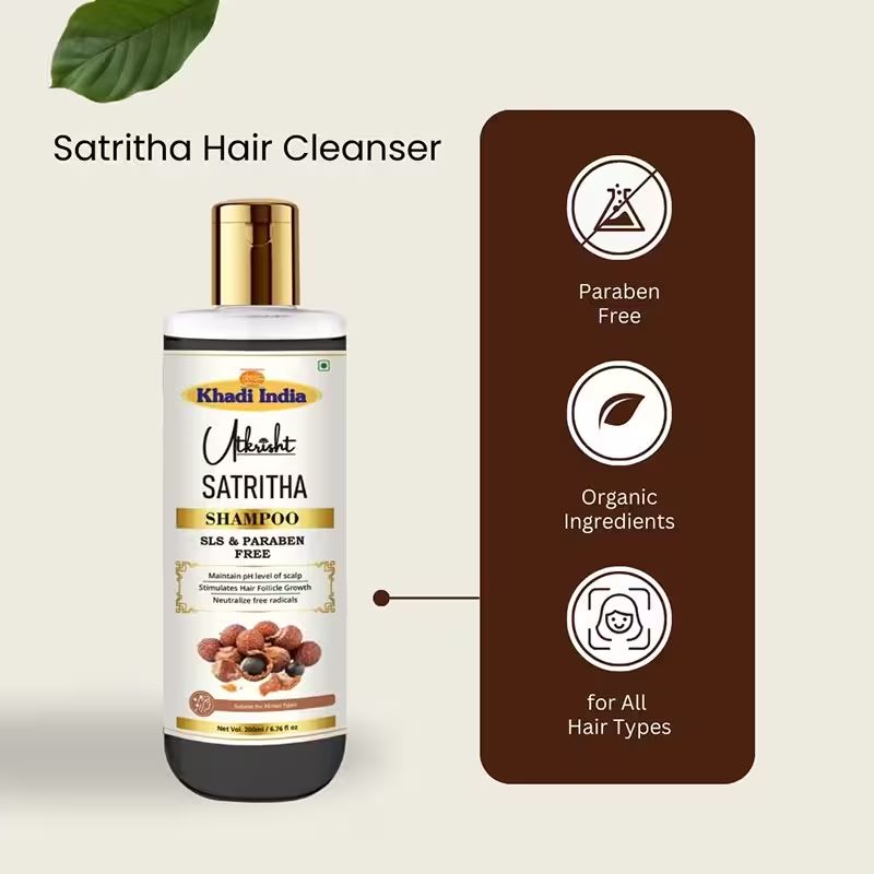 Utkrisht Khadi Satritha Shampoo For Gentle Cleansing & Natural Shine- 200ML