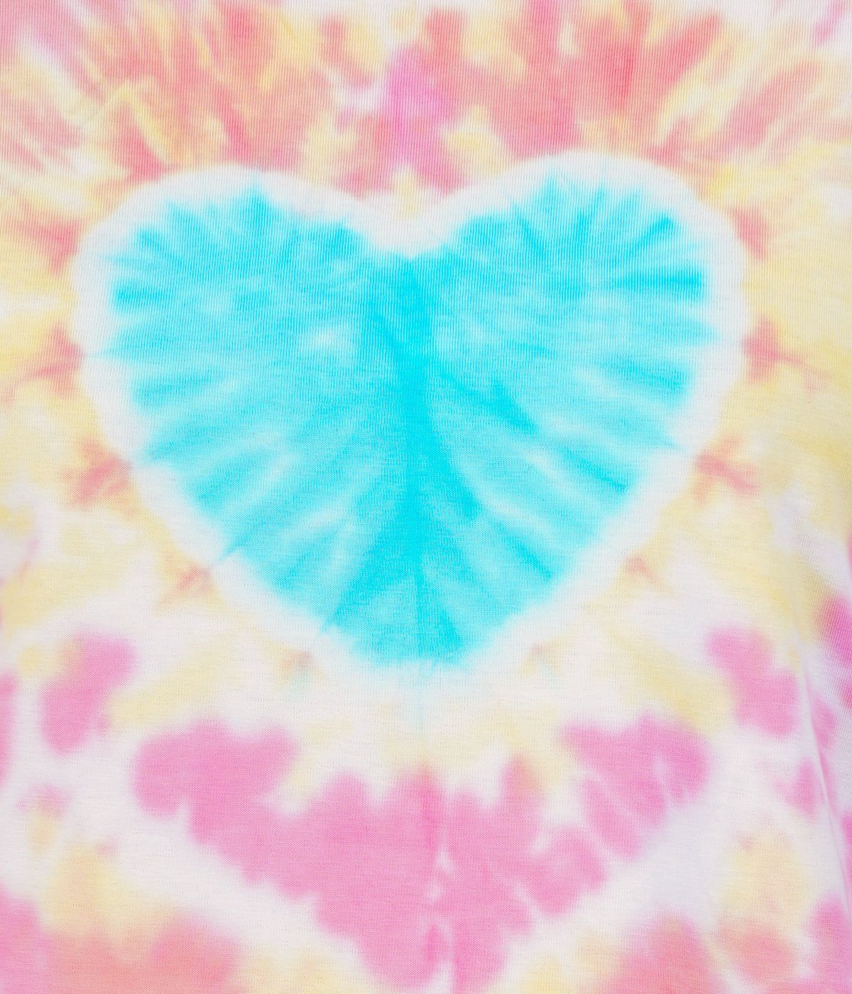 Women's Crop Top Cotton Tie-dye T-shirt ‚ÄÌ Heart image 2