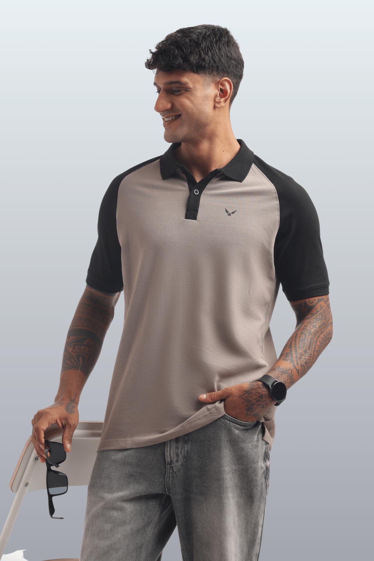 Men's Reglon Sleeve Cotton Rich Polo T-shirt - Beige image 3