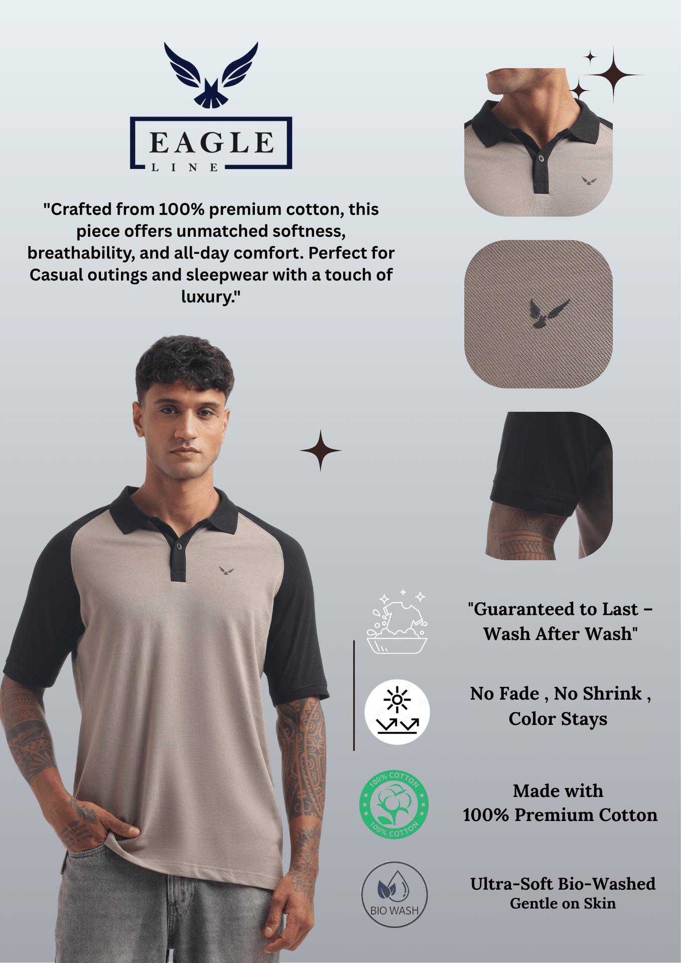 Men's Reglon Sleeve Cotton Rich Polo T-shirt - Beige image 4