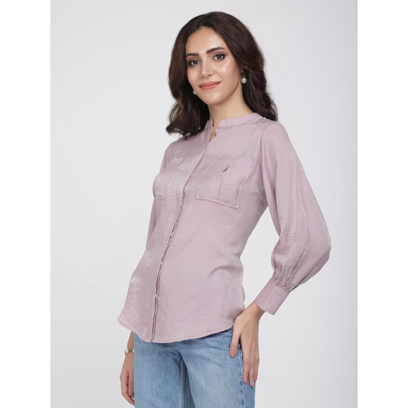 Eayaa Fashion Women's Puff Sleeve Button-up Shirt image 2