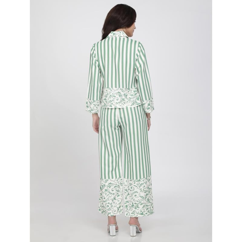Eayaa Fashion Women's Prints & Stripes Co-ord Set image 6