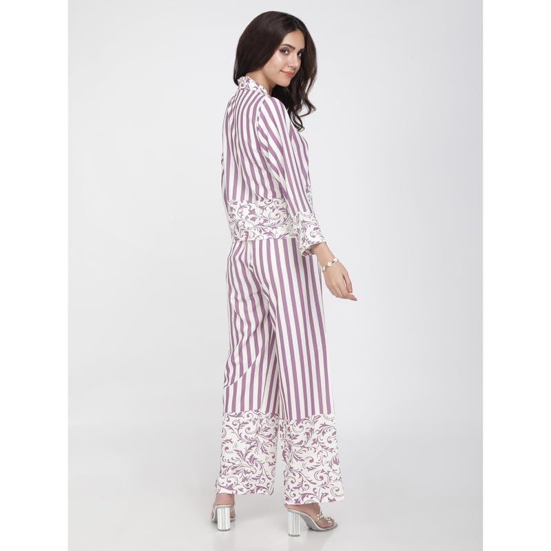Eayaa Fashion Women's Prints & Stripes Co-ord Set image 6