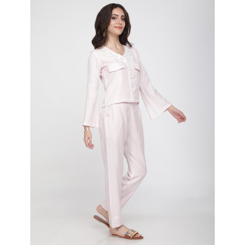 Eayaa Fashion Women's Button-up Shirt Co-ord Set image 4