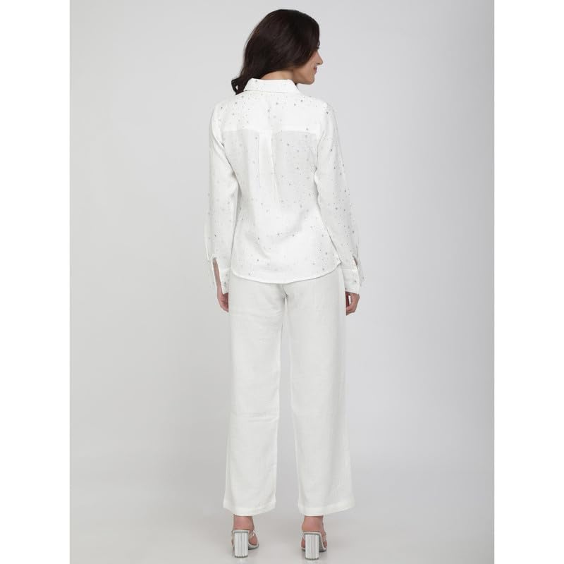 Eayaa Fashion Women Soft Double Layer Muslin Fabric Co-ord Set image 6