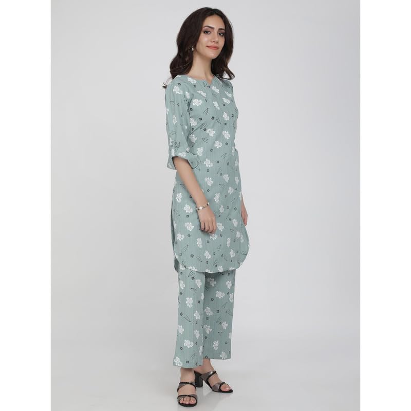 Eayaa Fashion Women's Kurti Co-ord Set With Functional Pockets image 4
