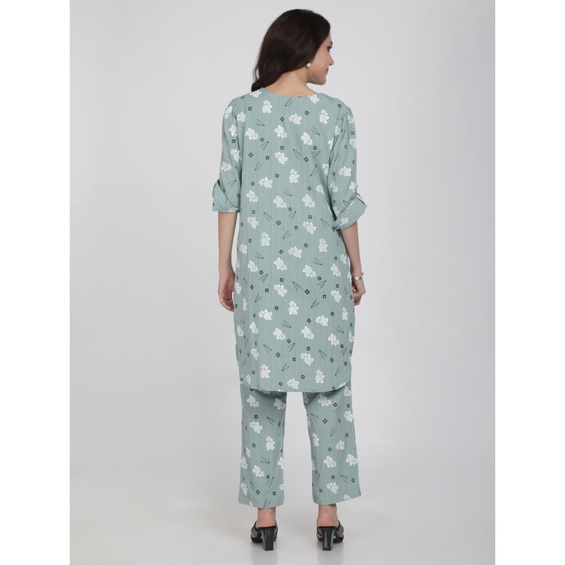 Eayaa Fashion Women's Kurti Co-ord Set With Functional Pockets image 6