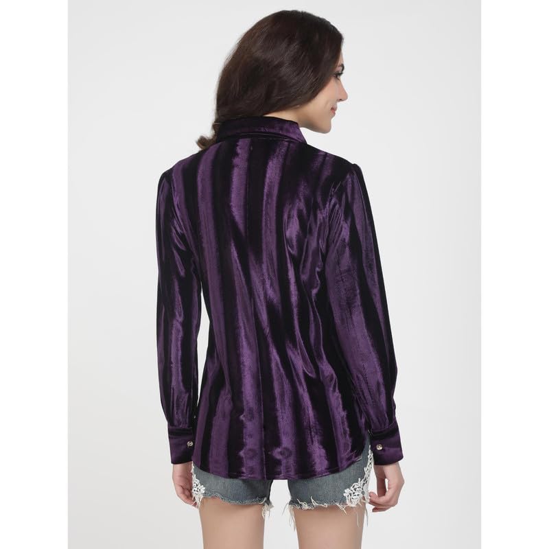 Eayaa Fashion Women's Velvet Shirt image 3