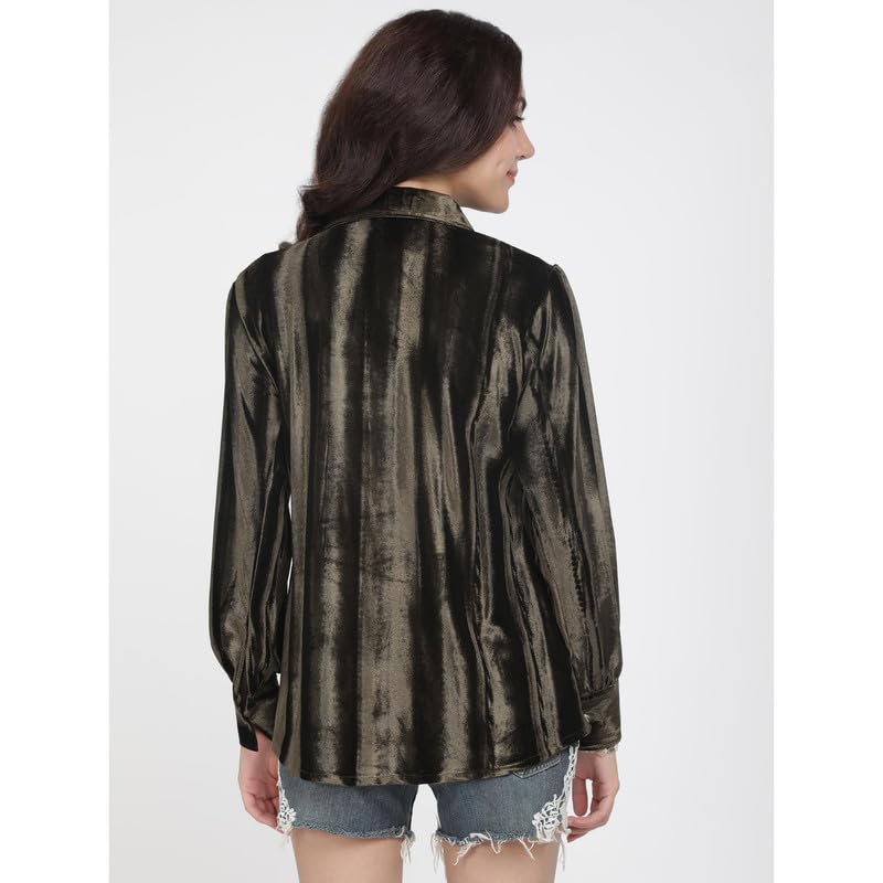 Eayaa Fashion Women's Velvet Shirt image 3
