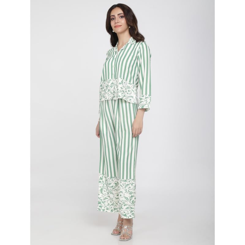 Eayaa Fashion Women's Prints & Stripes Co-ord Set image 5