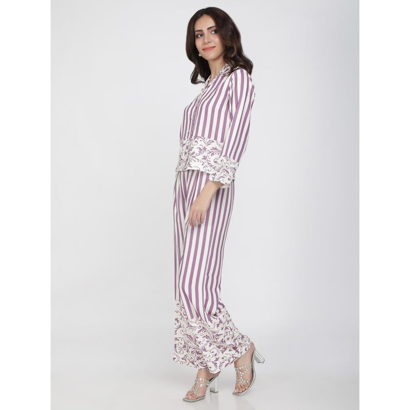 Eayaa Fashion Women's Prints & Stripes Co-ord Set image 5