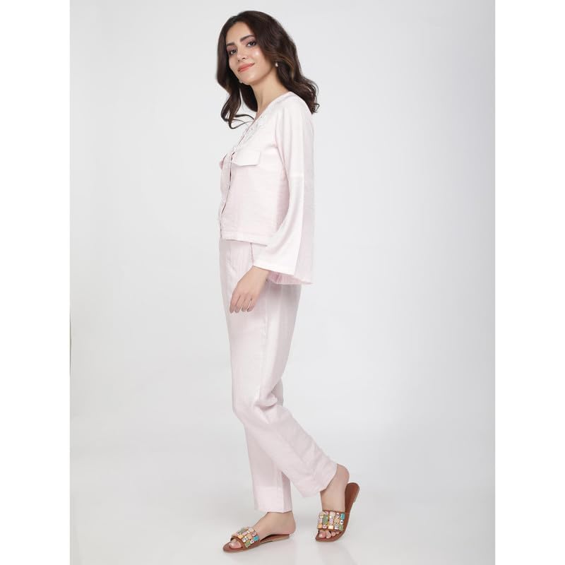 Eayaa Fashion Women's Button-up Shirt Co-ord Set image 5