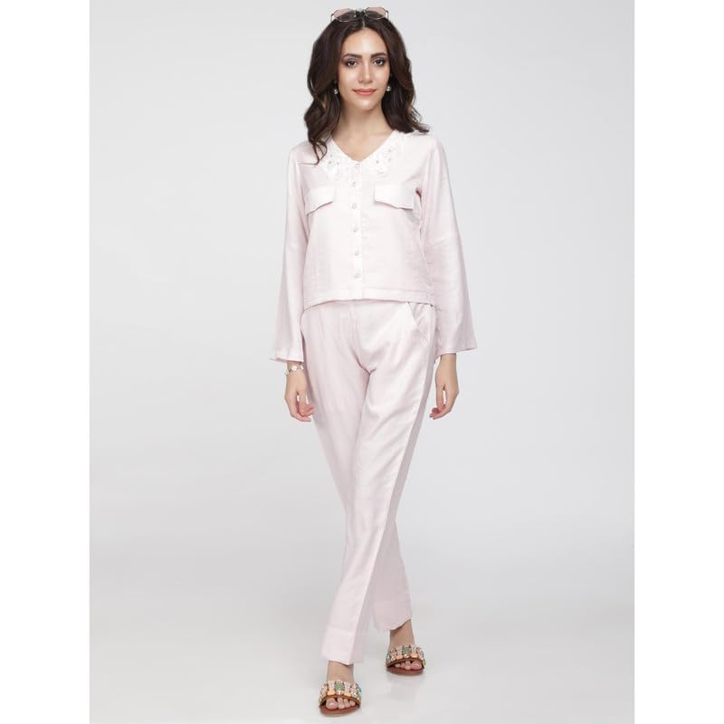 Eayaa Fashion Women's Button-up Shirt Co-ord Set image 7
