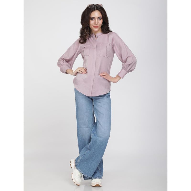 Eayaa Fashion Women's Puff Sleeve Button-up Shirt image 6
