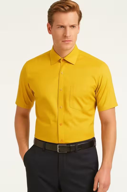 Mustard Glow Premium Cotton Shirt