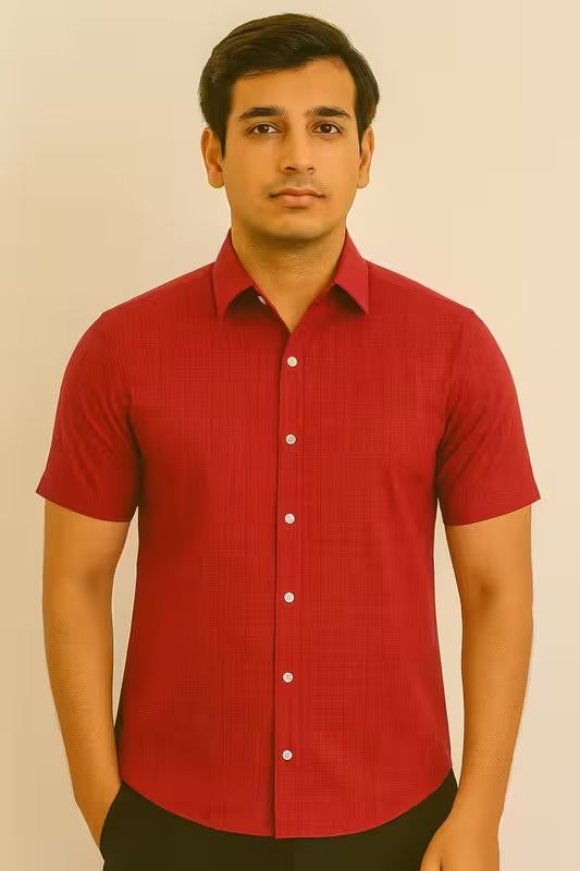 Classic Maroon Cotton Shirt