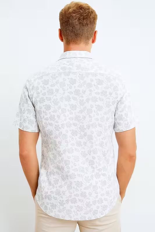Ivory Mist Floral Cotton Shirt image 2