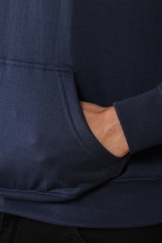 Mid Night Navy Hoodies Unisex image 2