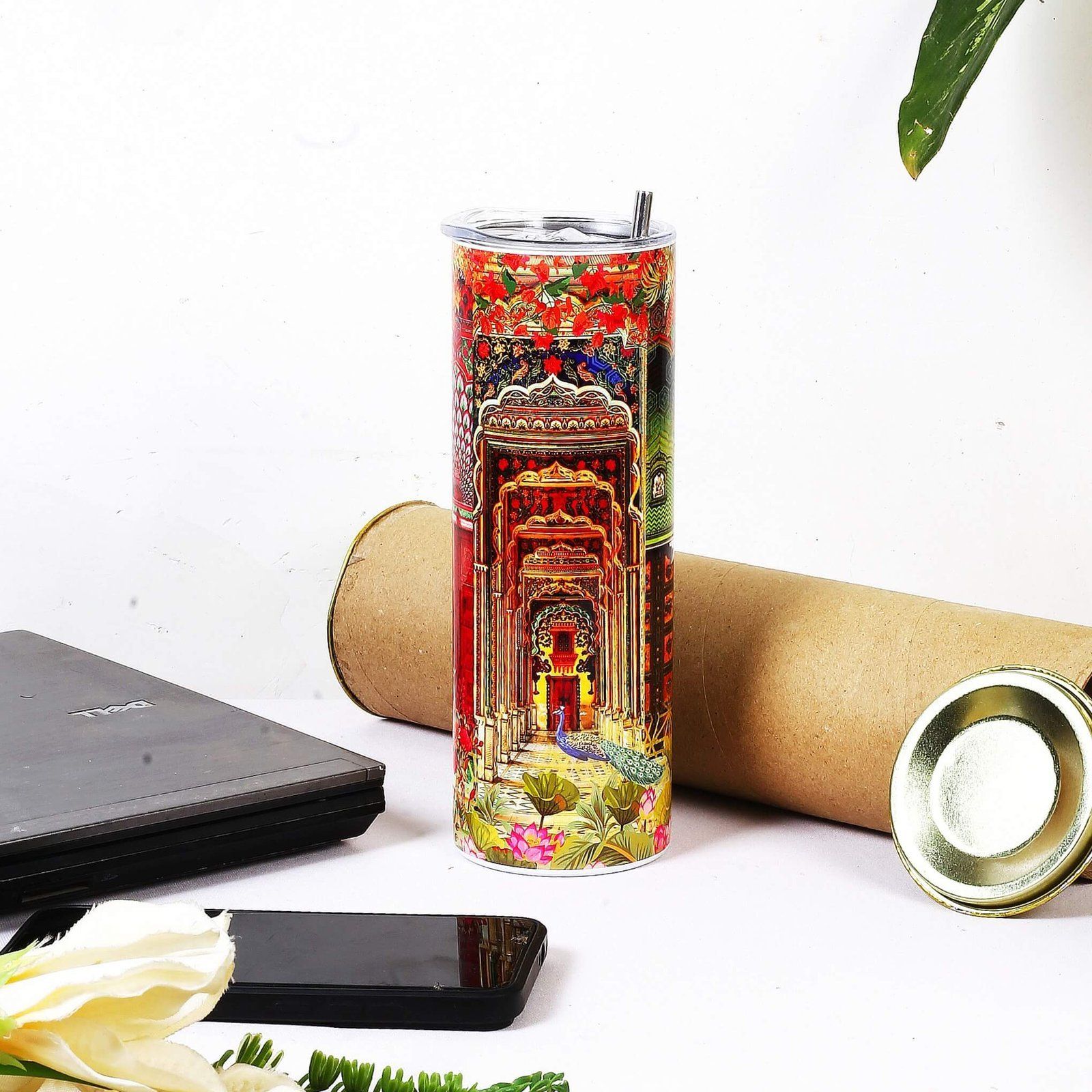 Rajasthani Royal Doors Stainless Steel Tumbler Bottle