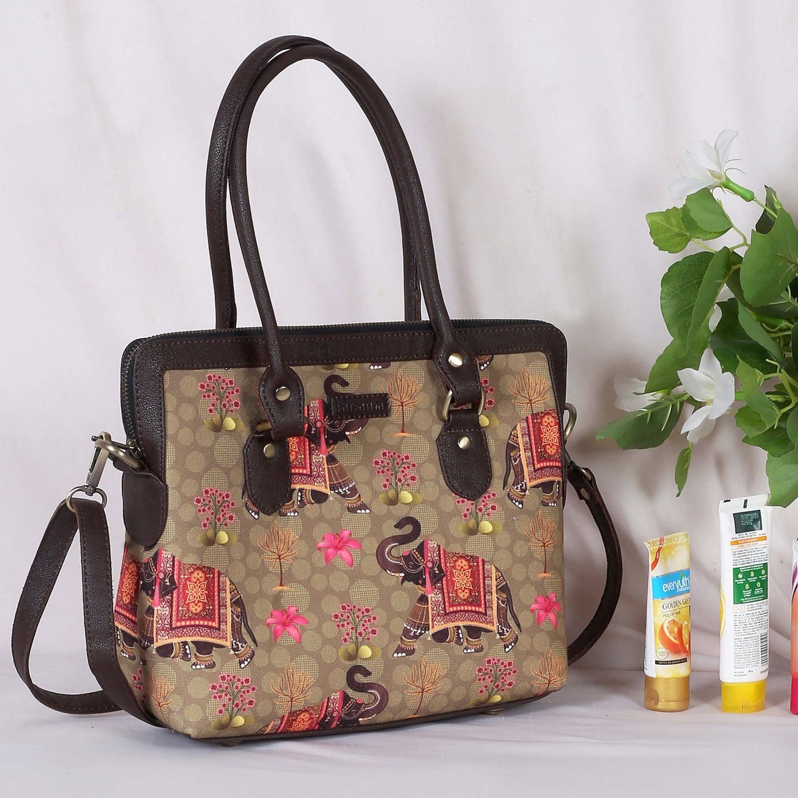 Royal Elephant Print Teacher Bag