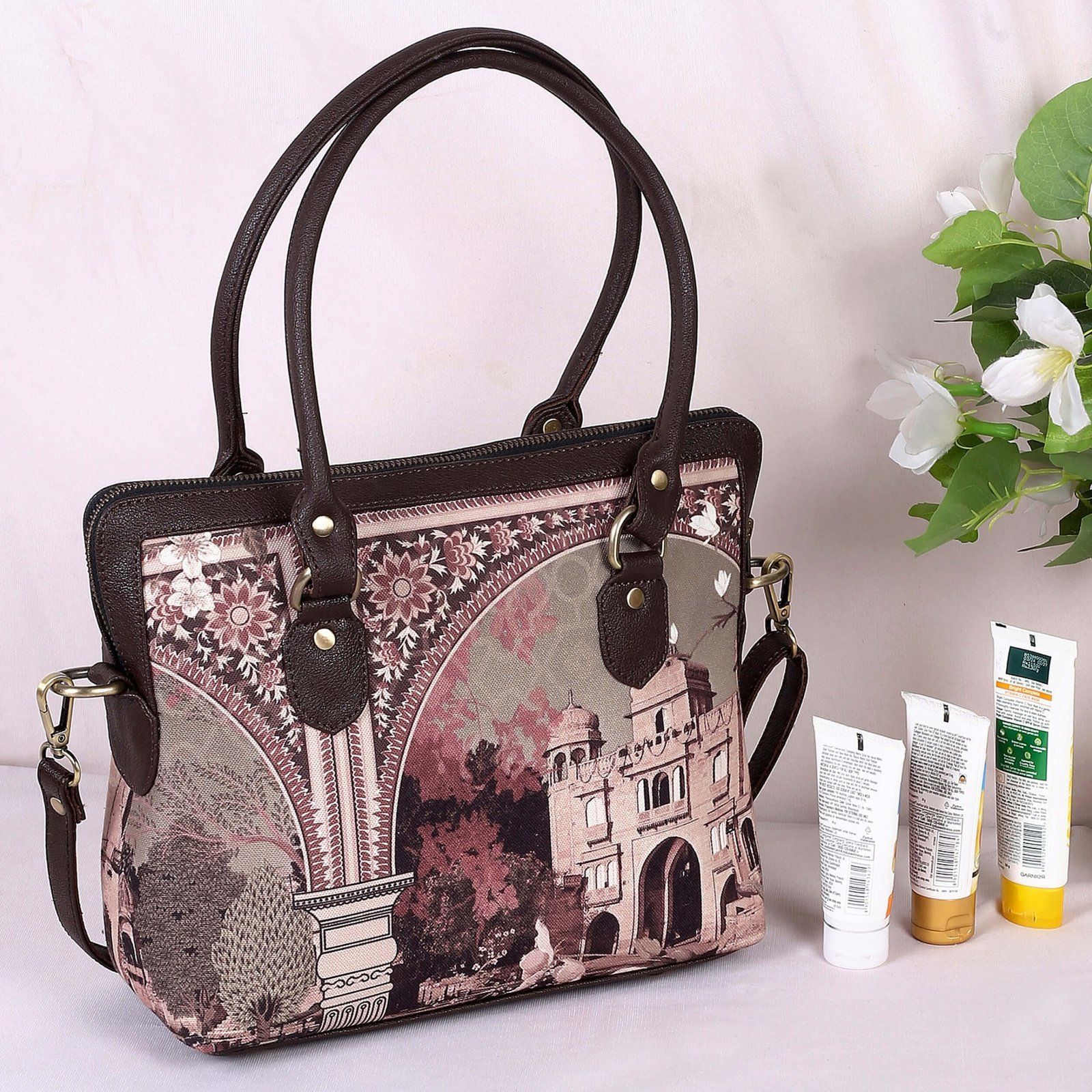 Sepia Palace Print Teacher Bag