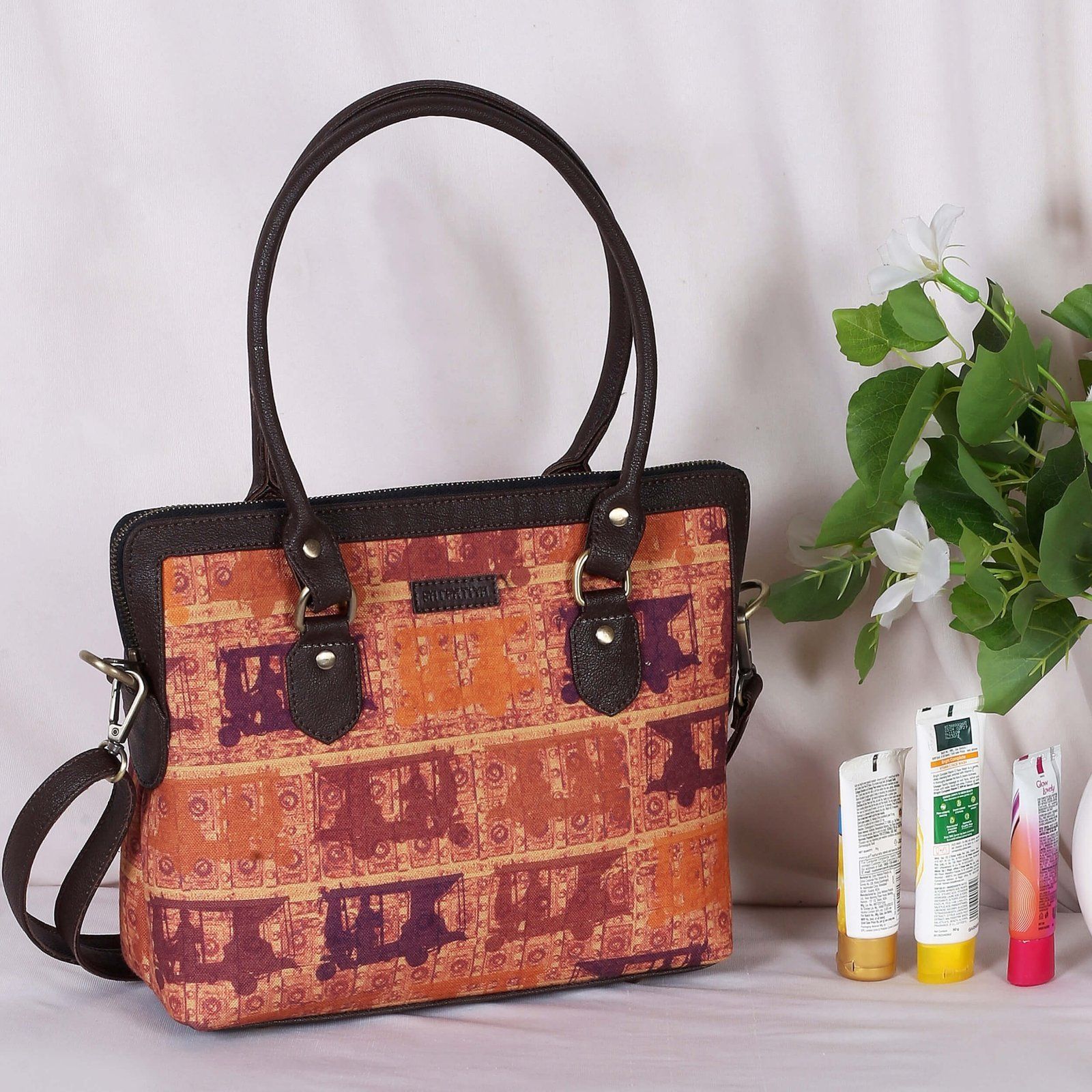 Rustic Texture Print Teacher Bag