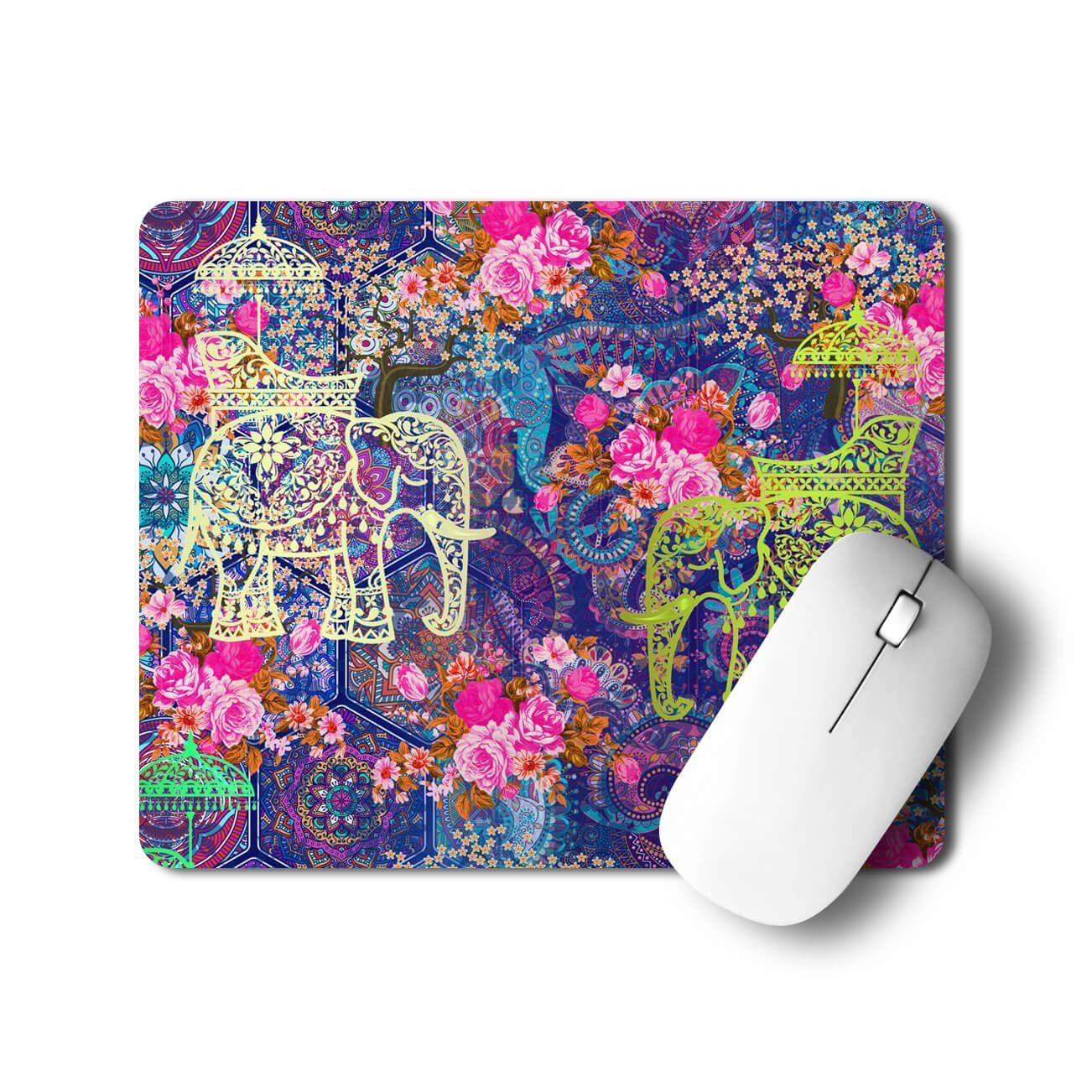 Indian Wedding Elephant Printed Mouse Pad